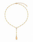 Collier Riviera | perle jaune