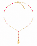 Collier Riviera | perle rouge