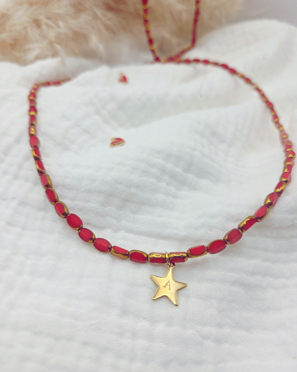 Aurora | Collier perle rouge personnalisé
