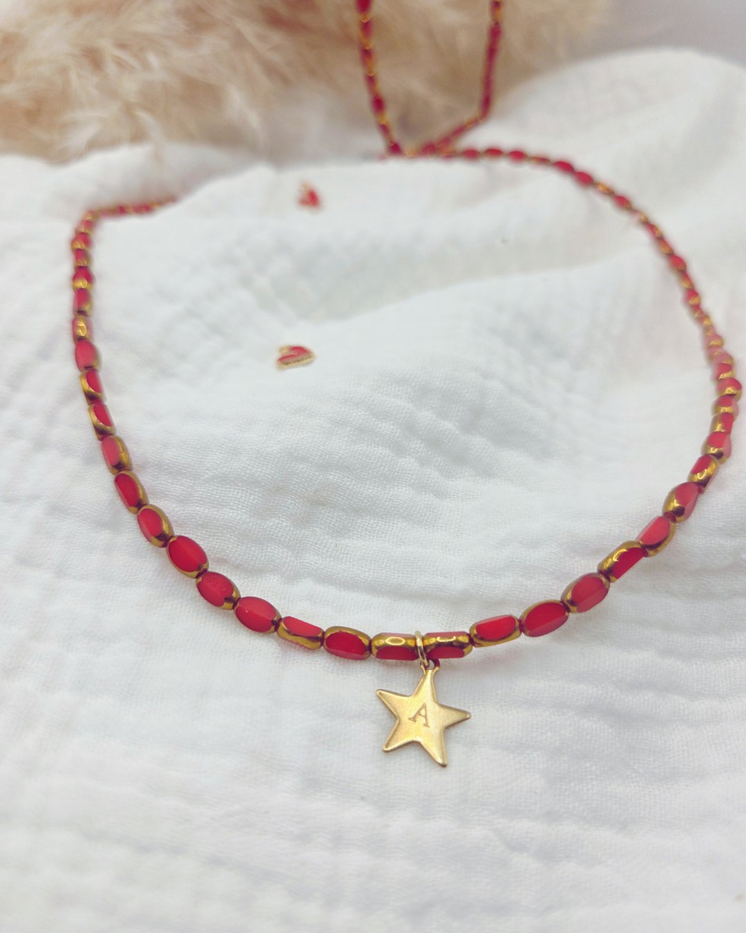 Aurora | Collier perle rouge personnalisé