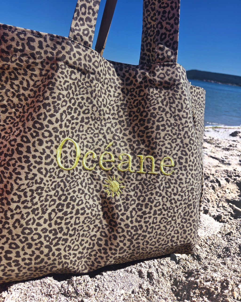 Cabas XXL Léopard | personnalisable