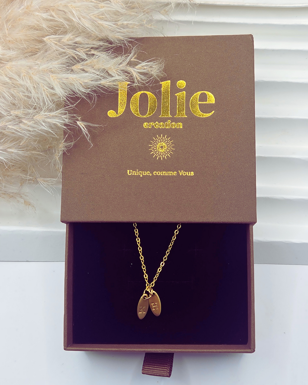 Collier pendentif l Initiale