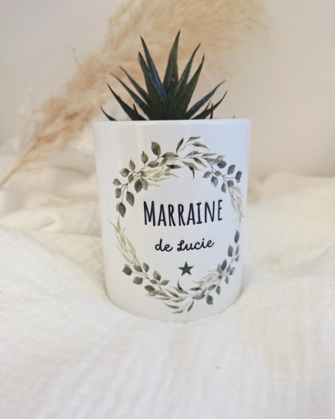 Pot en céramique | Parrain & Marraine olivier