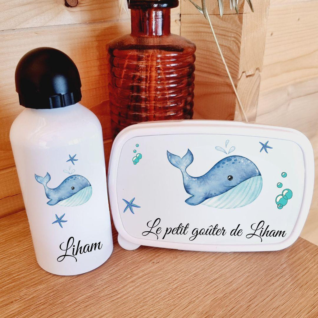 Boîte à Goûter et Gourde – Baleine