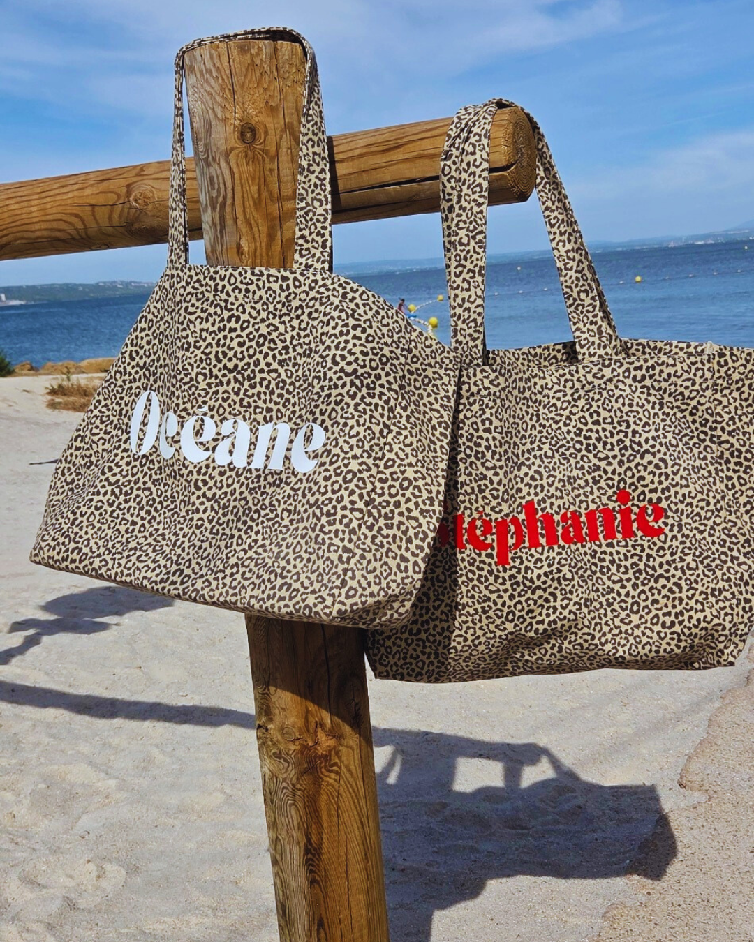 Cabas plage Léopard