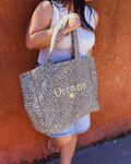 Cabas XXL Léopard | personnalisable