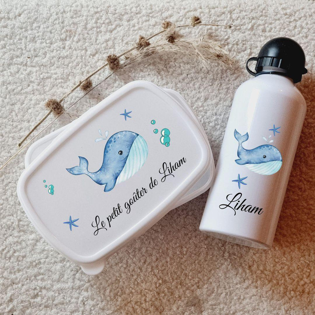 Boîte à Goûter et Gourde – Baleine