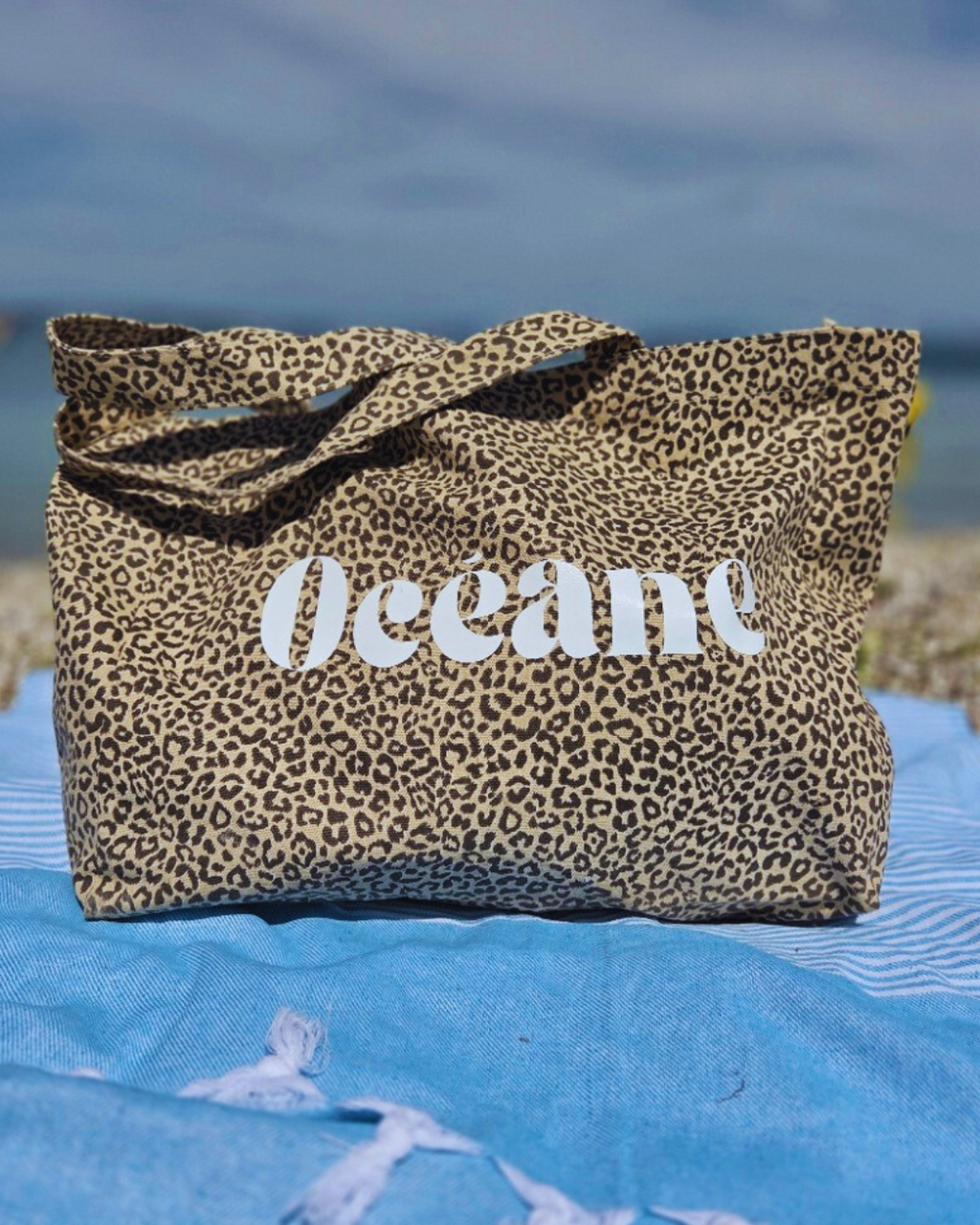 Cabas plage Léopard