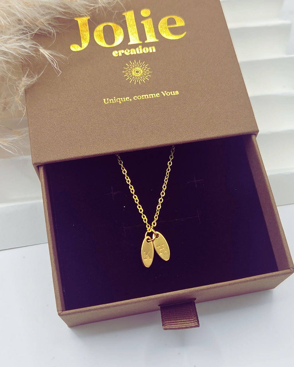 Collier pendentif l Initiale