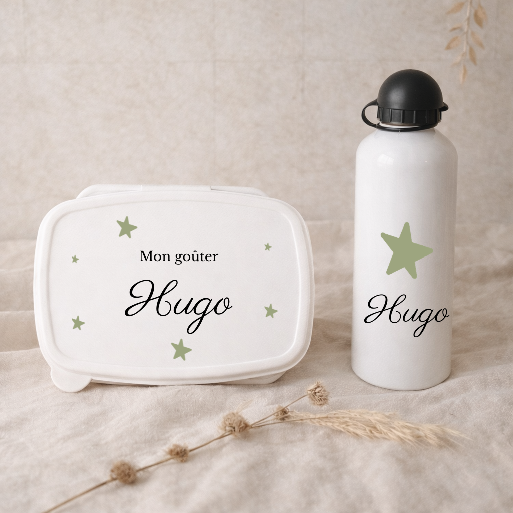Boîte à goûter et Gourde personnalisable | Little Star