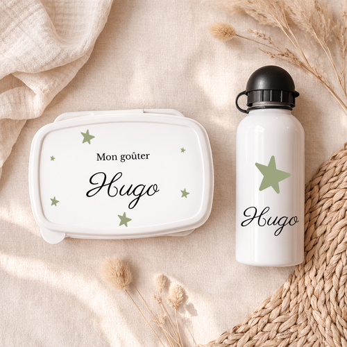 Boîte à goûter et Gourde personnalisable | Little Star