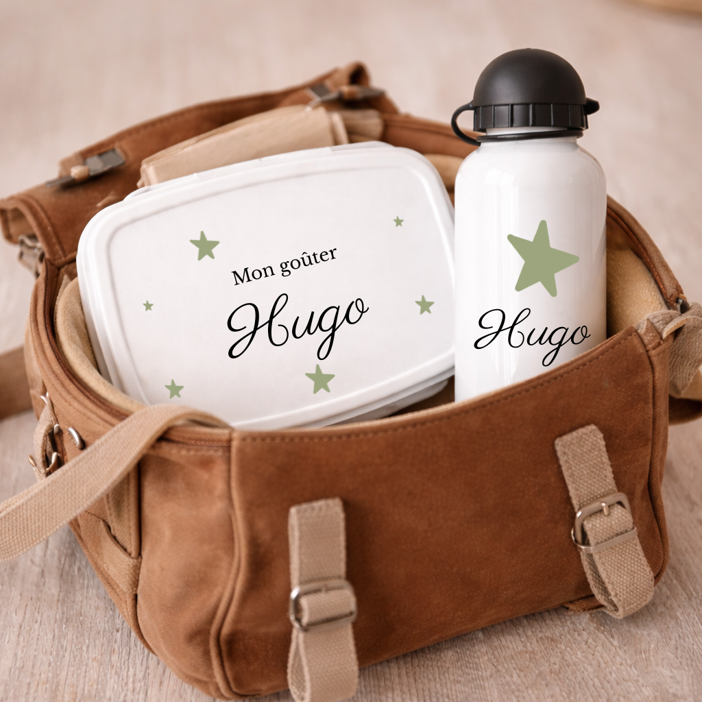 Boîte à goûter et Gourde personnalisable | Little Star