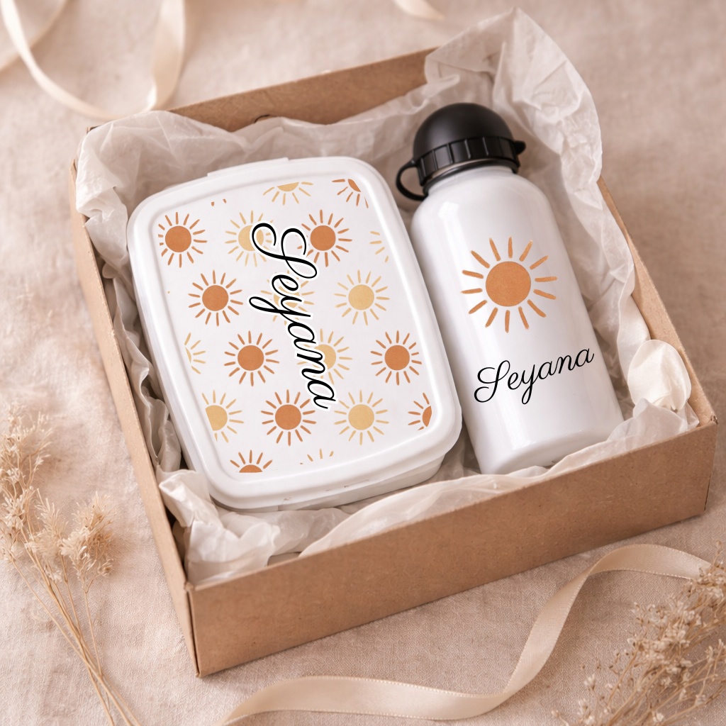 Boîte à goûter et Gourde personnalisable | Signature