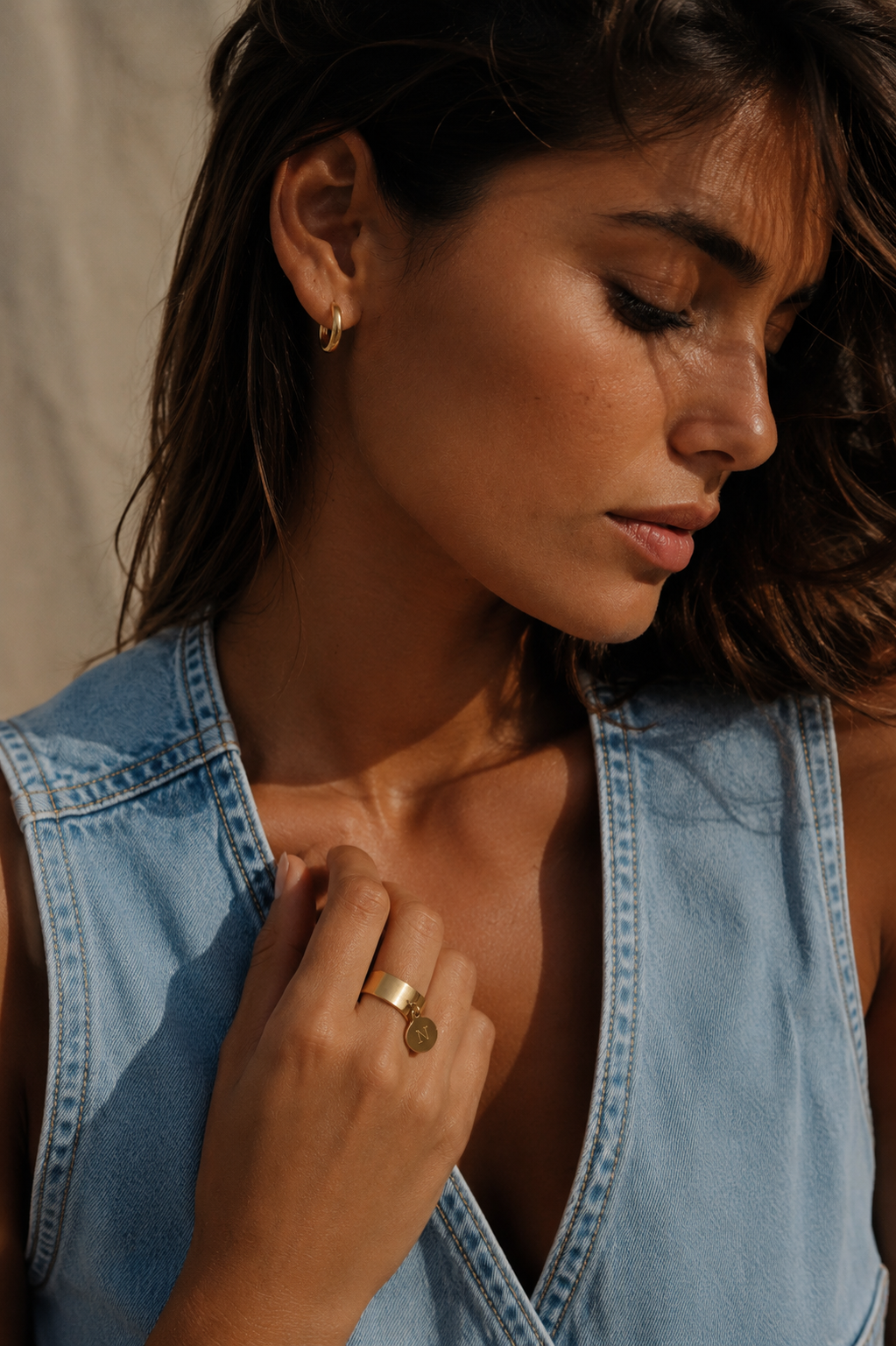 Bague Breloque personnalisable | Initiale