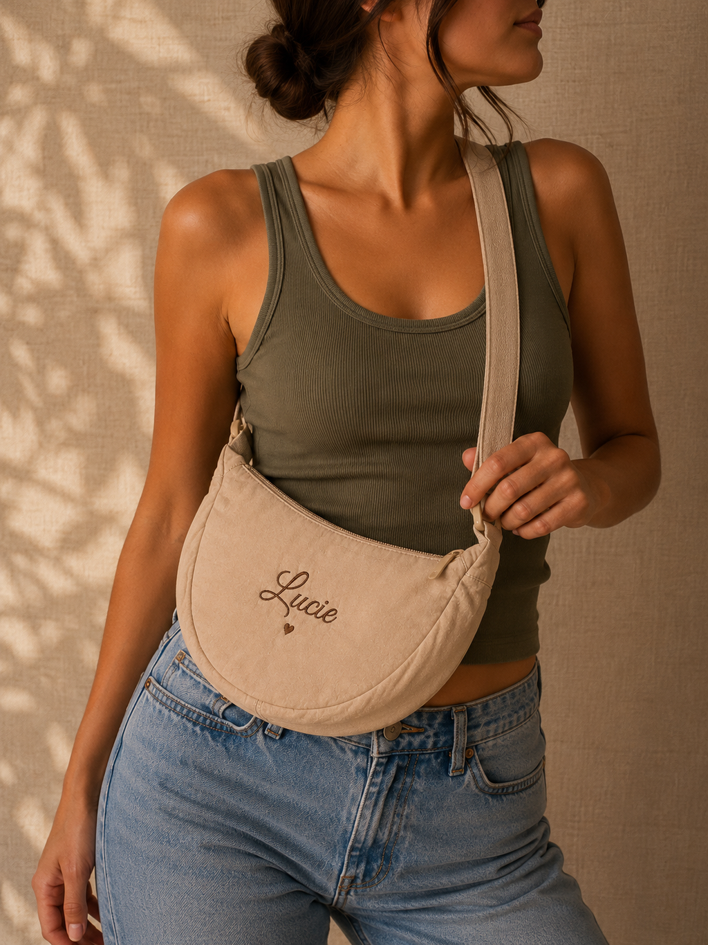 Sacoche personnalisable | Beige