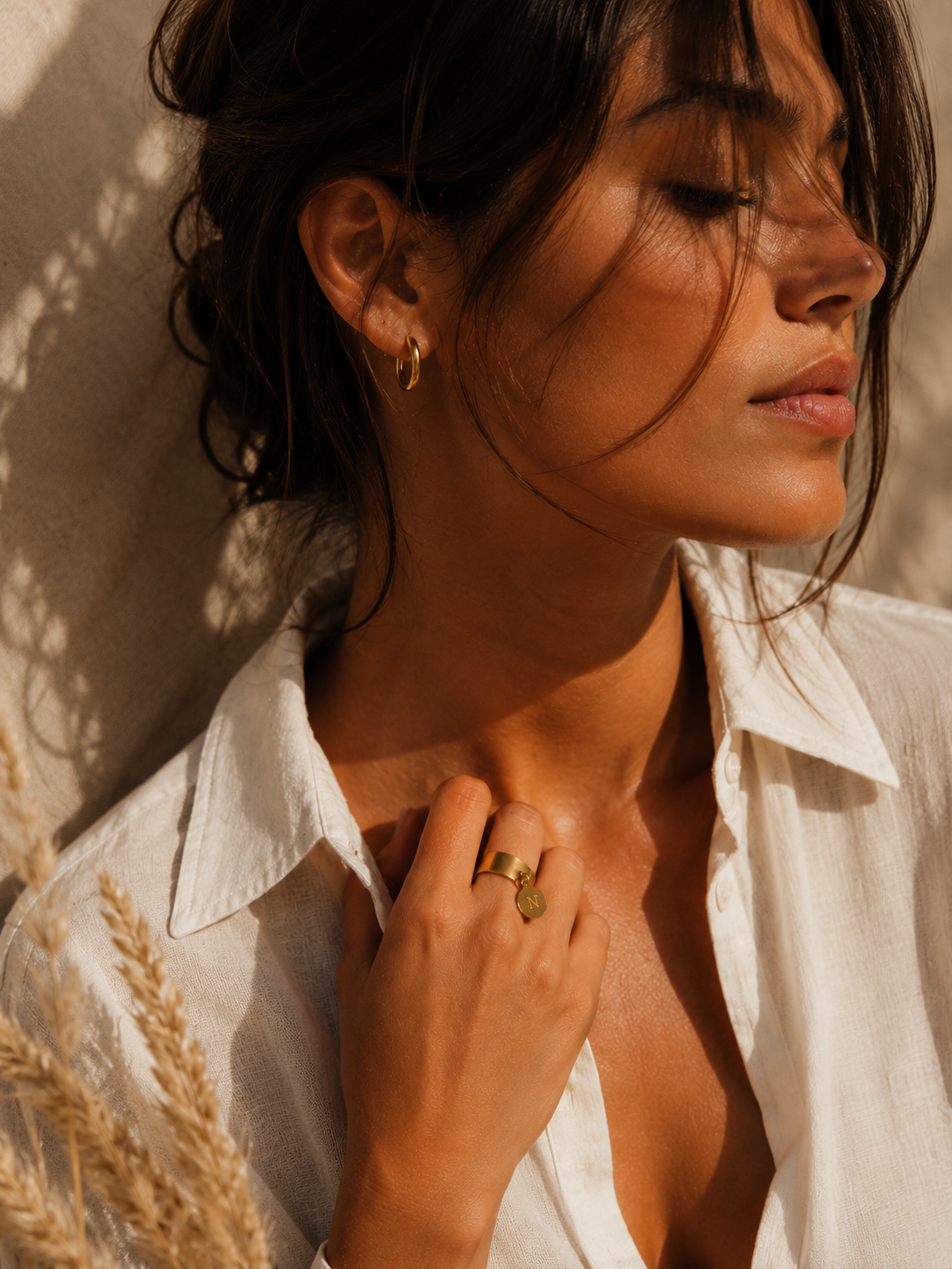 Bague Breloque personnalisable | Initiale