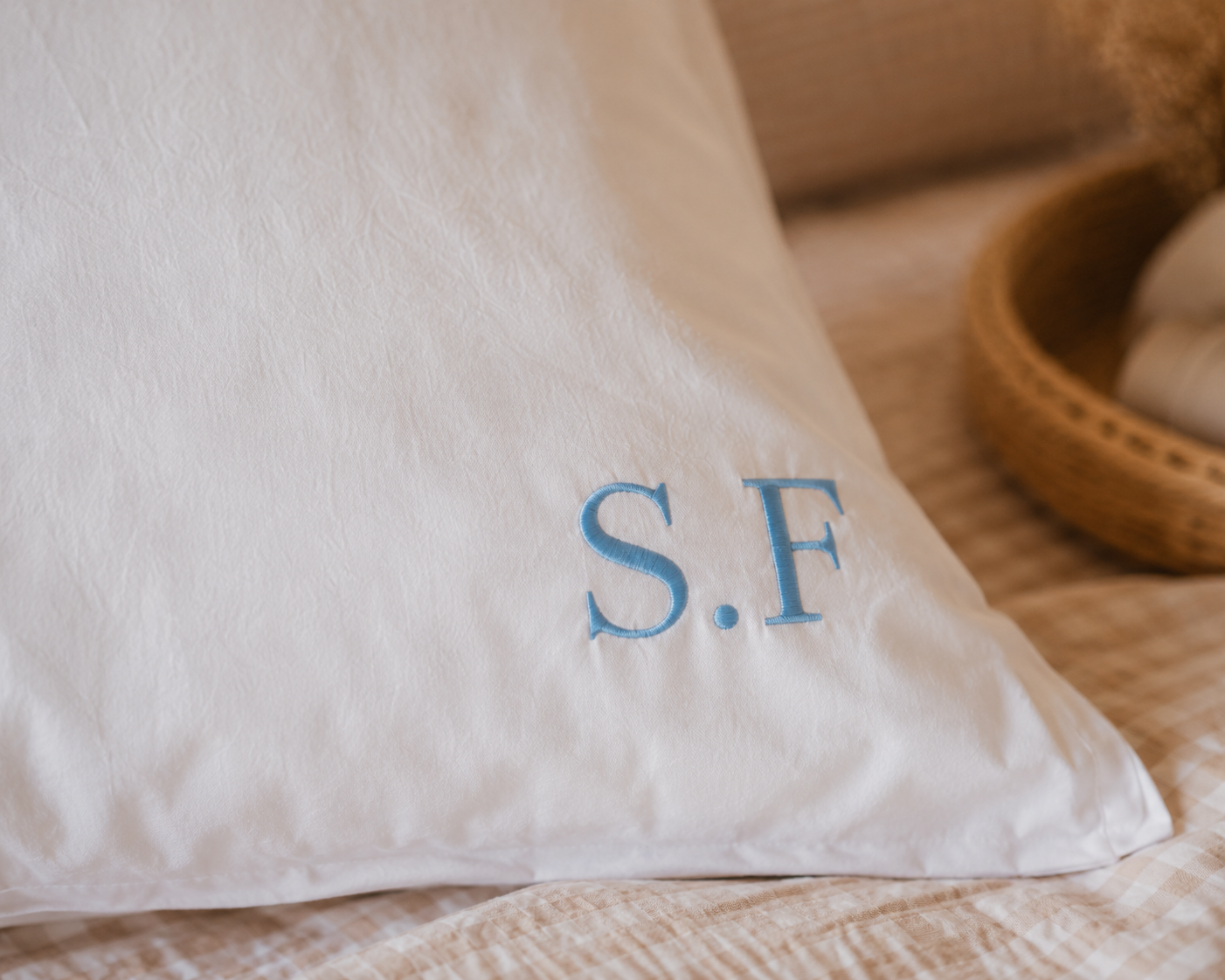 Taie d'oreiller Initiale | 100 % personnalisable