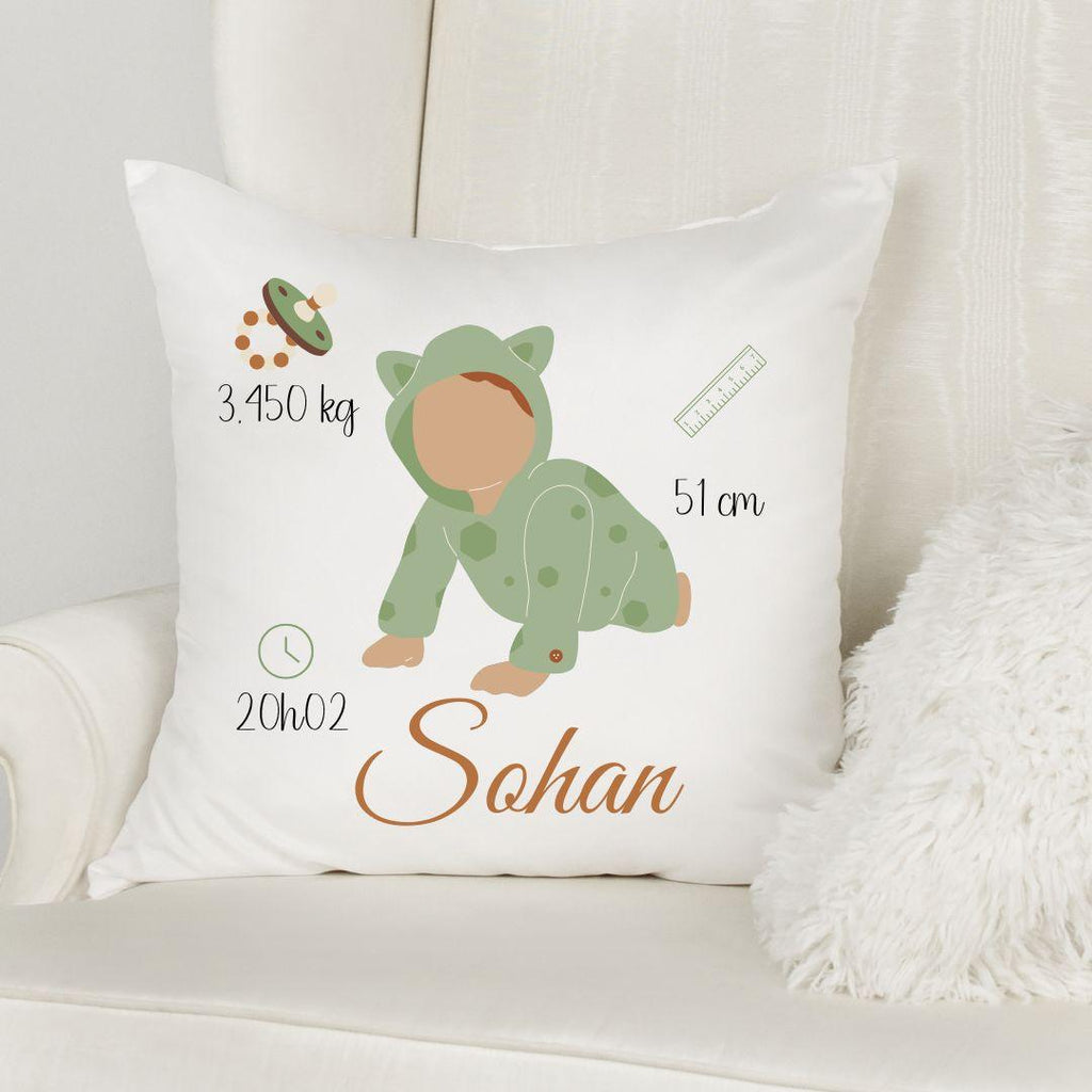 coussin personnalisé bébé garçon cadeau de naissance