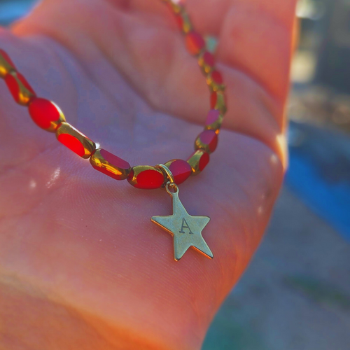 Aurora | Collier perle rouge personnalisé