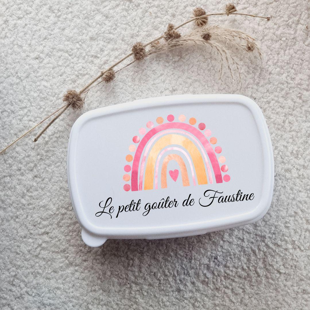 kit boite à gouter et gourde pour enfant personnalisé avec prénom