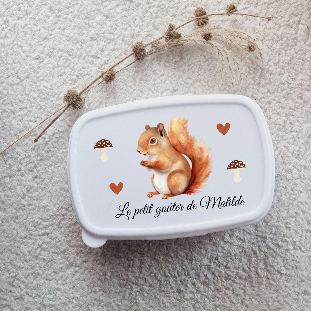 kit et boite à gouter écureuil personnalisee pour enfant