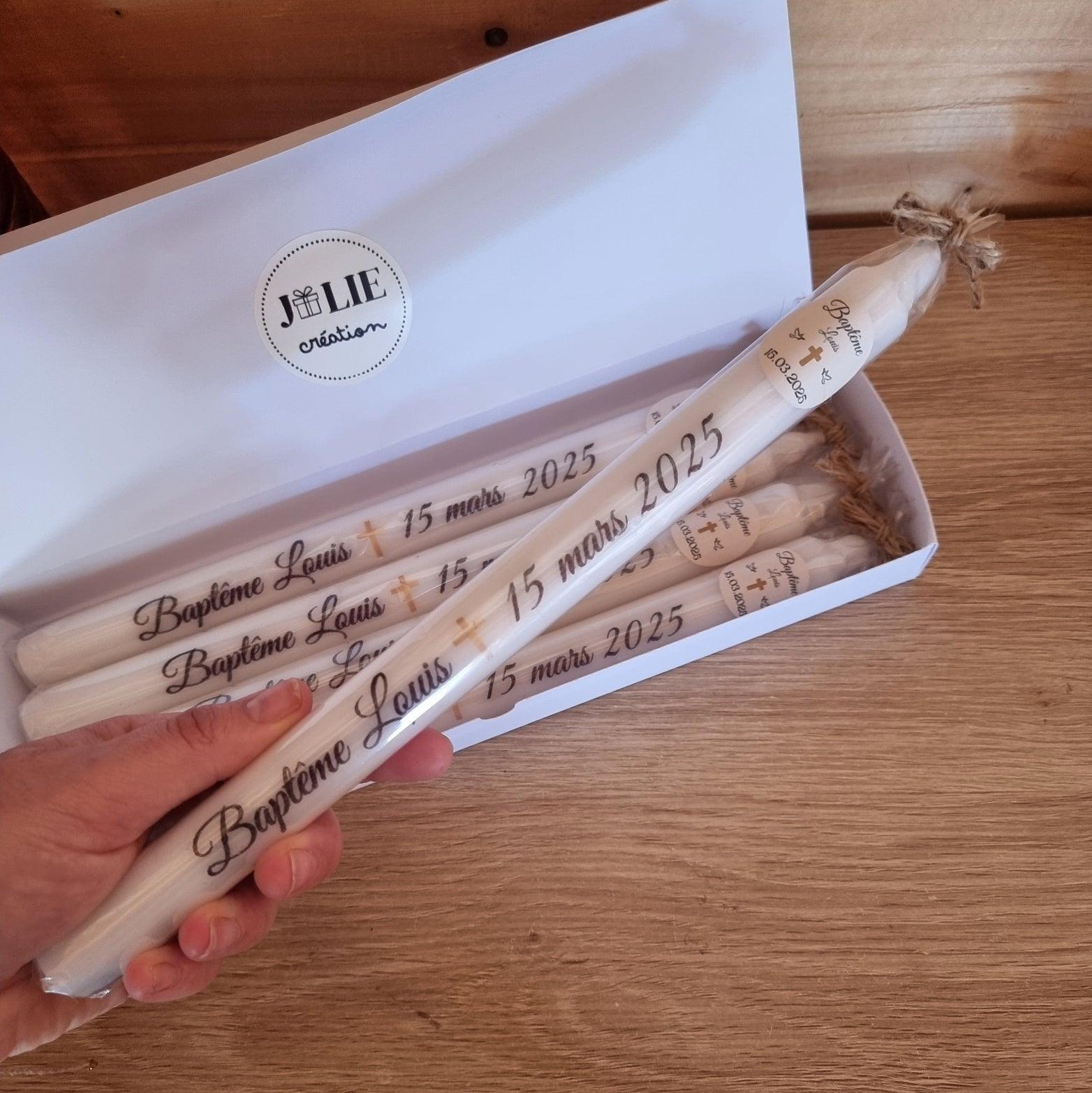 cierge personnalisé pour bapteme