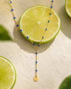 Collier Riviera | perle bleu