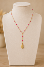 Collier Riviera | perle rouge