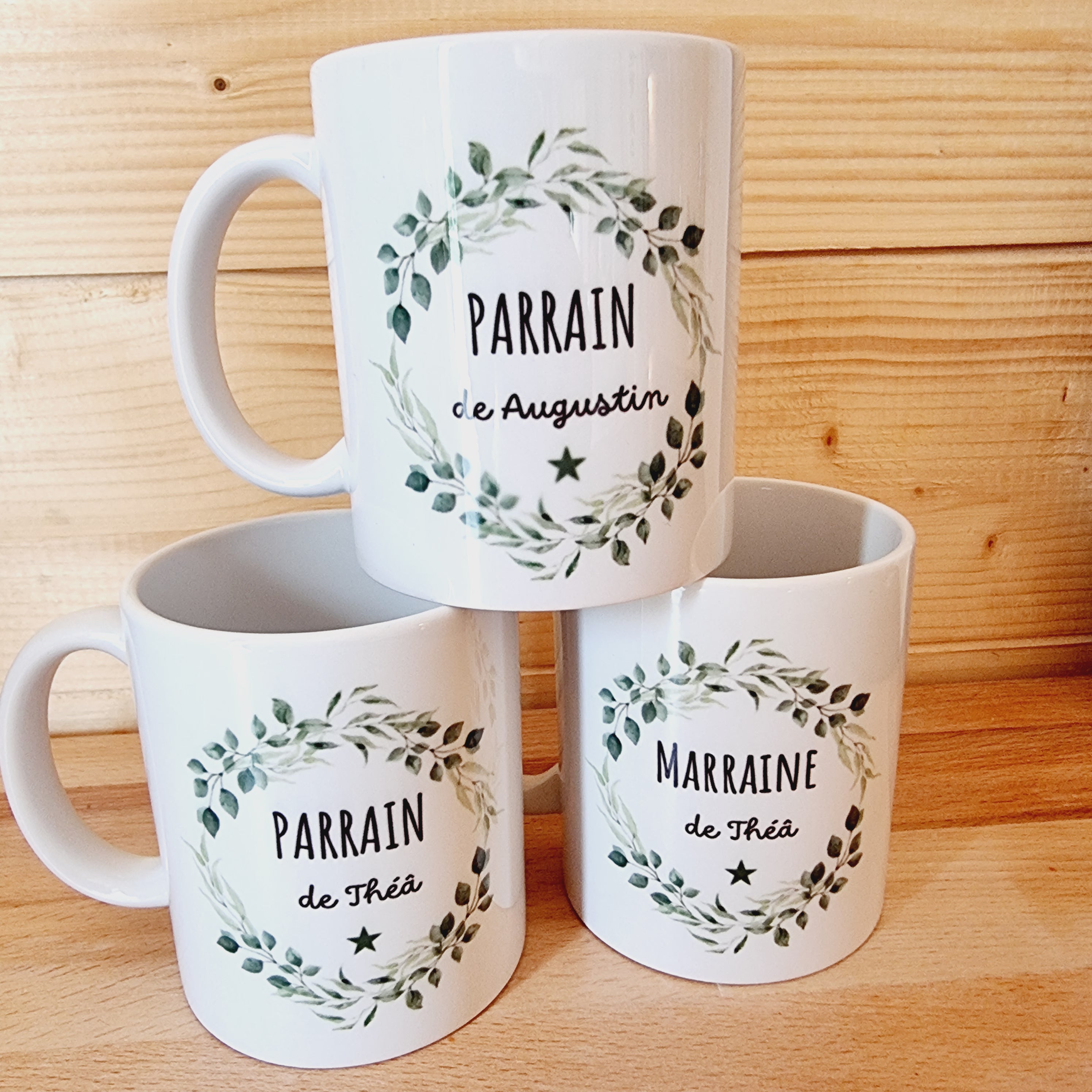 duo de mug personnalisée pour parrain et marraine