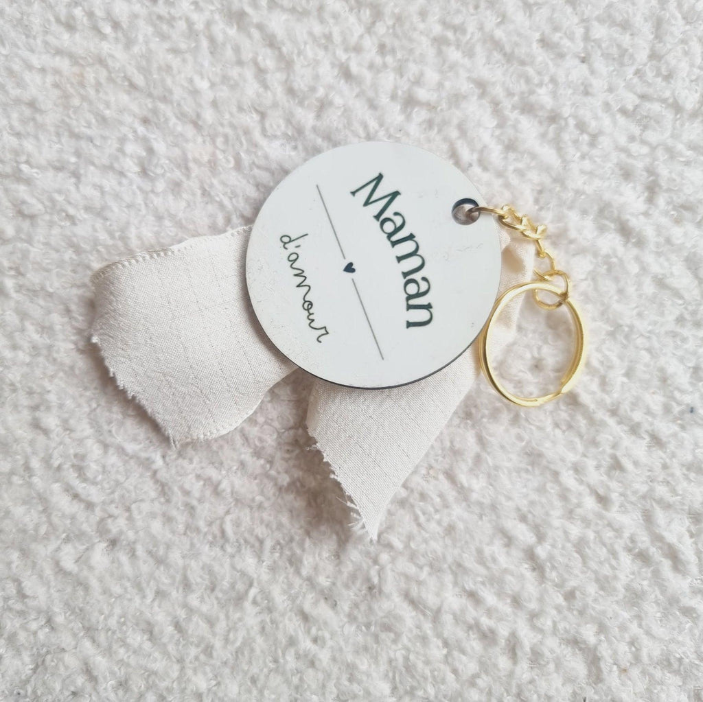 porte clé personnalisé avec marqué maman d'amour