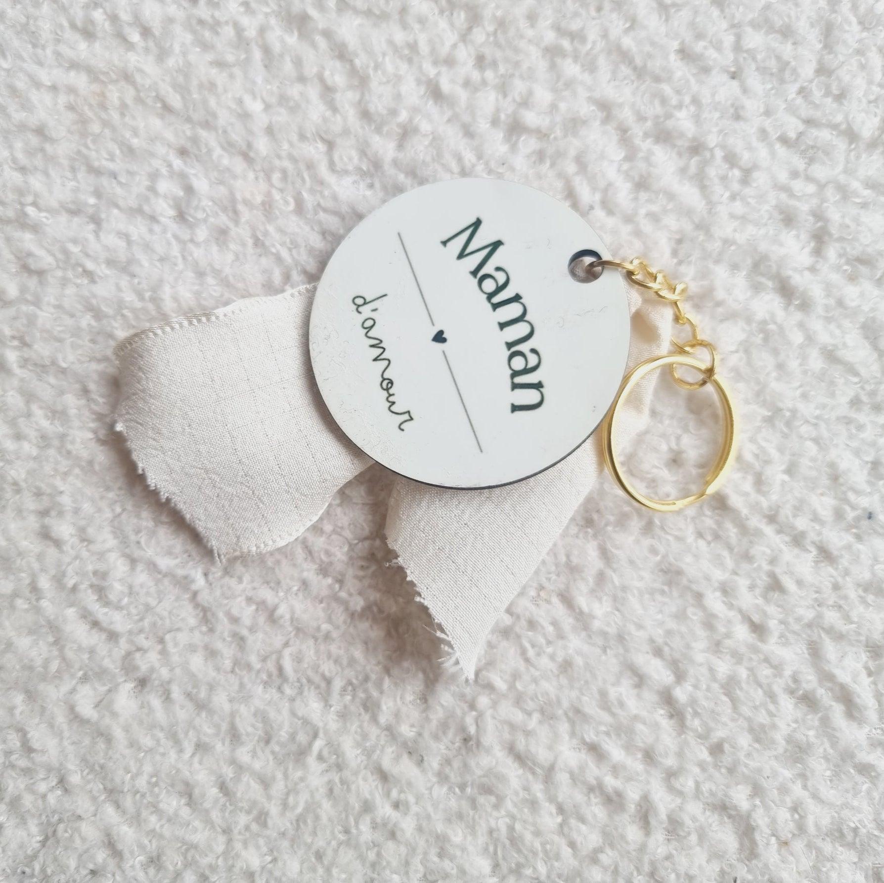 porte clé personnalisé avec marqué maman d'amour