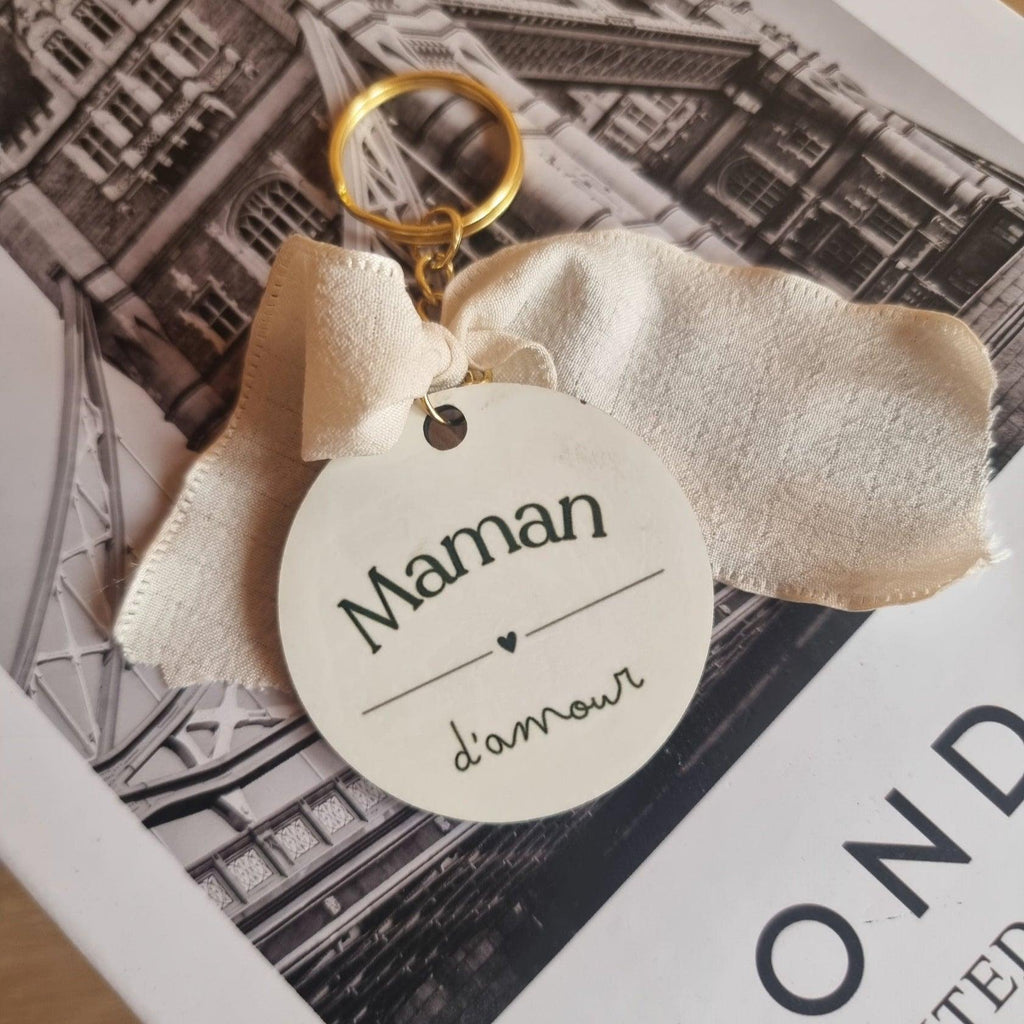 porte clé inscription maman d'amour